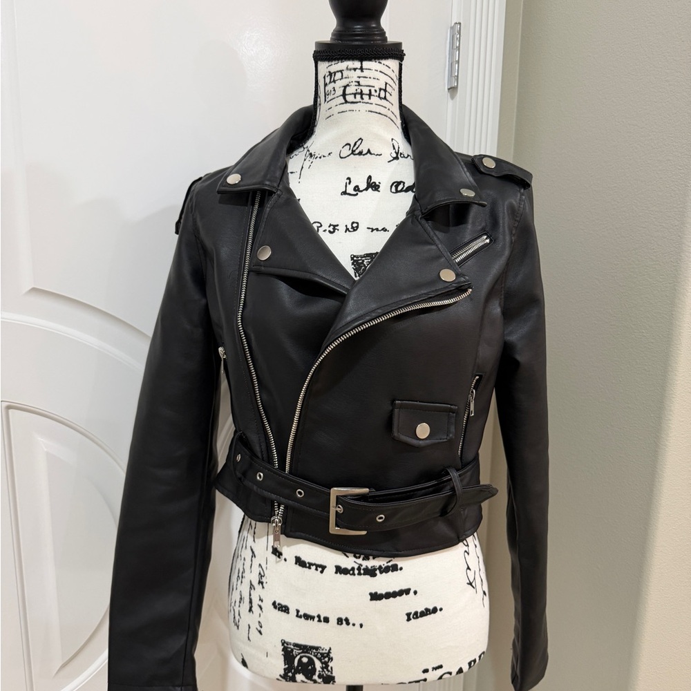 Windsor Women's Black Faux Leather Jacket